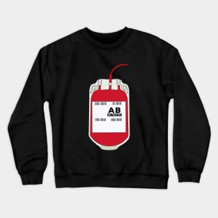 AB Positive Blood Bag Crewneck Sweatshirt